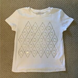 Uterqüe, small size White embroidered t-shirt